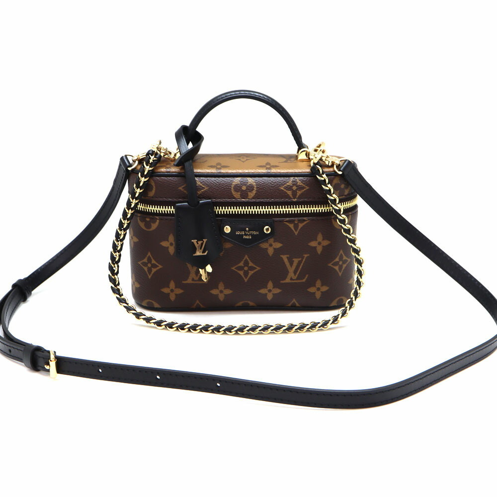 Louis Vuitton Vanity Chain Clutch Bag Monogram Reverse